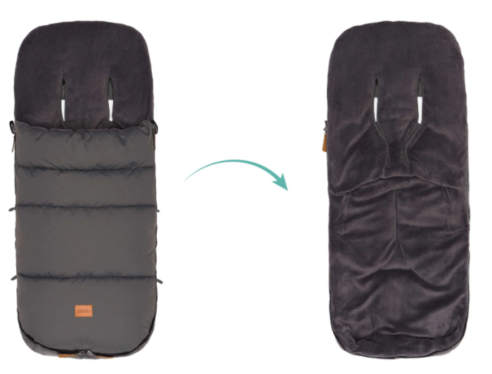 Preview: Winterfußsack Kinley grau